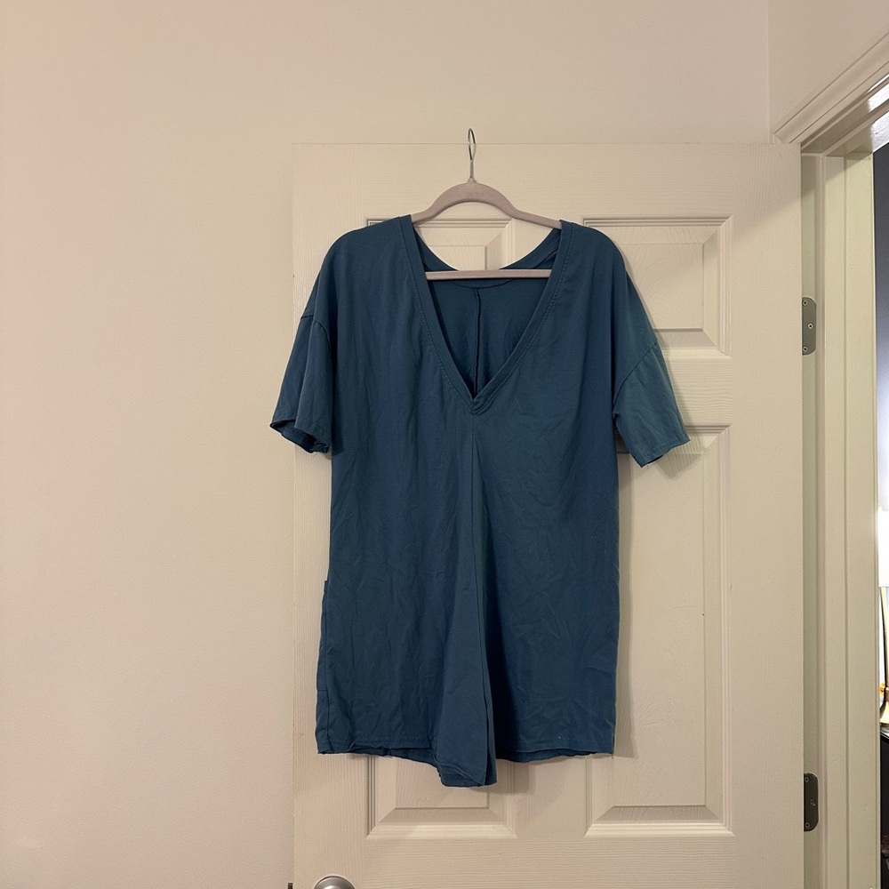 Blue Women's Romper Casual